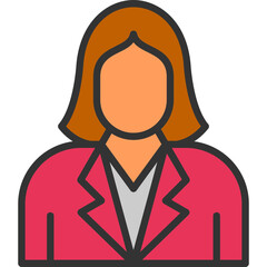 Canvas Print - Female Employee Icon