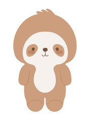 Canvas Print - sloth kawaii animal