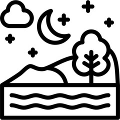 Sticker - Night Landscape Icon