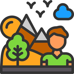 Poster - Hiking Icon