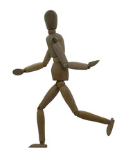 Running Wooden Jointed Figure