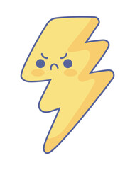 Canvas Print - thunderbolt kawaii weather