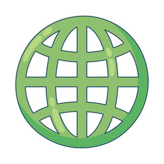 Wall Mural - world connection icon