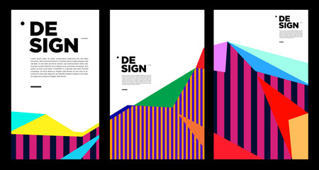 Aufkleber - Colorful Abstract Banner Template with Dummy Text for Web Design, Landing page, social media story, and Print Material