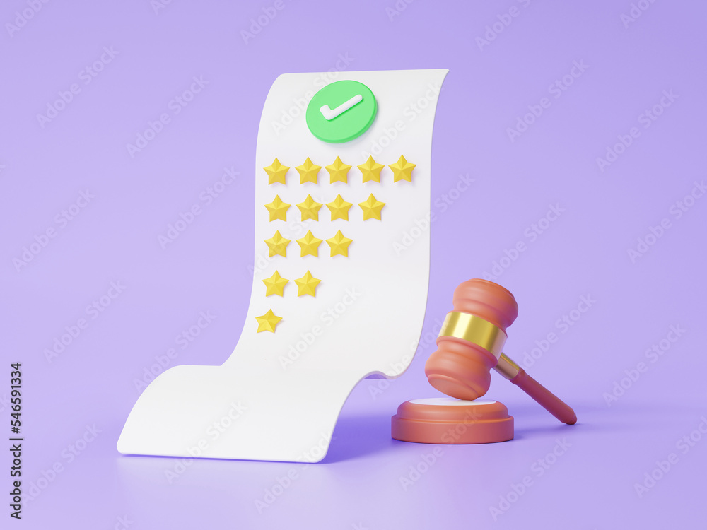 Gavel icon on pink background. Judgement hammer Warranty quality rating ...