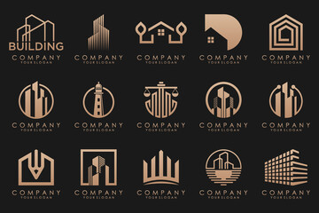 Wall Mural - Set of Building, Real Estate, and Construction logo design inspiration.