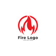 © Chusni - Fire Logo design vector Template drop silhouette. Creative Droplet Burning Elegant Bonfire Logotype Fire Logo icon concept.