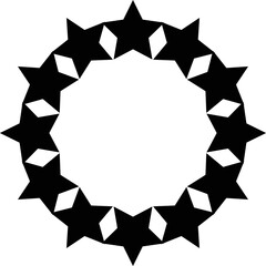 Poster - black stars in circle icon vector illustration