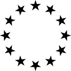 Poster - stars in circle icon vector illustration