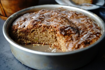 Wall Mural - Homemade Apple cider spice cake- Thanksgiving autumn dessert