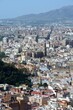 Catedral de Málaga y alrededores desde el Monte Victoria, Andalucía, España