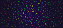 Colored Background With Question Marks.