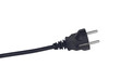 Electric European plug, isolate. The concept of saving electricity or charging. Black power cable with plug