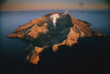 Aerial View Of Volcano On White Island, New Zealand.