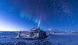 © Cavan Images - Auroras over Captain Scott's Terra Nova Hut at Cape Evans, Antarctica.