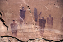 Thr Great Gallery Pictograph Panel In Horshoe Canyon A Part Of Canyonlands National Park, Utah.