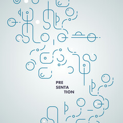 Fototapete - Geometry technology connect. Abstract poster design. Vector objects shapes. Figures minimalist modern decoration. Background for web and branding and patterns