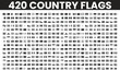 © Peter - Collection of 240 vector icon flags. All country flags in black and white with transparent background.