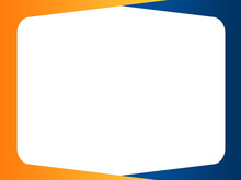 Blue And Orange Frame Background
