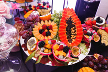 Assortment Of Fruits On Buffet 