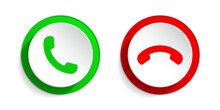 Phone Call Button  Accept And Decline