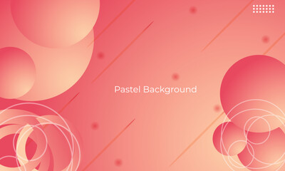 Wall Mural - Pastel pink geometric background vector design. Abstract composition with shapes. Futuristic backdrop.