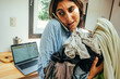 © Luis Herrera/Stocksy - stress woman at home office