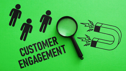 Customer engagement is shown using the text