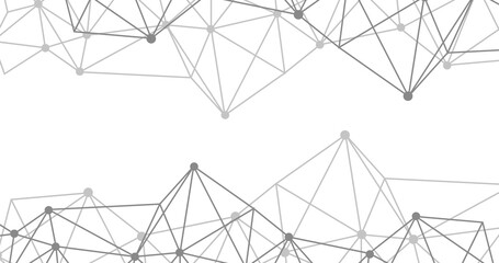 transparent polygon lines and connecting dots abstract background illustration