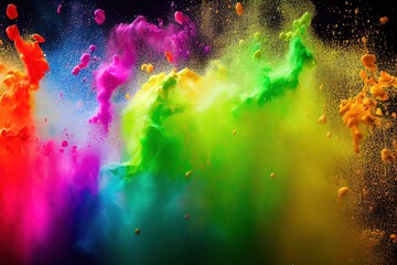 Wall Mural - Abstract explosion of color