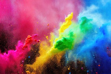Wall Mural - Abstract explosion of color