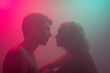 © Ibai Acevedo/Stocksy - Dreamy lovers silhouettes staring to each other