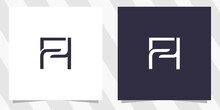 Letter Fh Hf Logo Design