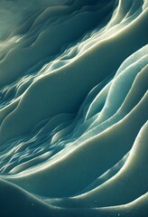 Wall Mural - Hand drawn abstract minimalistic waves pattern. Collage contemporary print with flowing and shining waves pattern with white and blue colors, texture. Artistic vertical template for design.