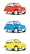 set of classic cars isolated from the background. classic car
