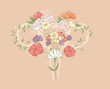 © Olya Yatsenko/Stocksy - Illustration with woman Uterus and Flowers