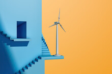 Modern Windmill Sustainable Energy