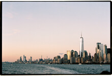 Skyline Of New York City At Sunset