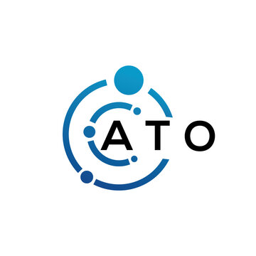 ATO letter logo design on black background. ATO creative initials letter logo concept. ATO letter design.