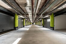 Modern Luxury Home Residential Building Underground Parking Garage