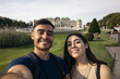 © Pedro Merino/Stocksy - Couple selfie in Belvedere Palace Gardens