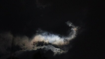 Wall Mural - Full moon over the cloud