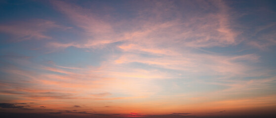Wall Mural - sunset sky with clouds background