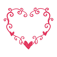 Wall Mural - Pink Heart Frame