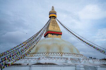 Wall Mural - Swayambhu Buddhist temple building in India