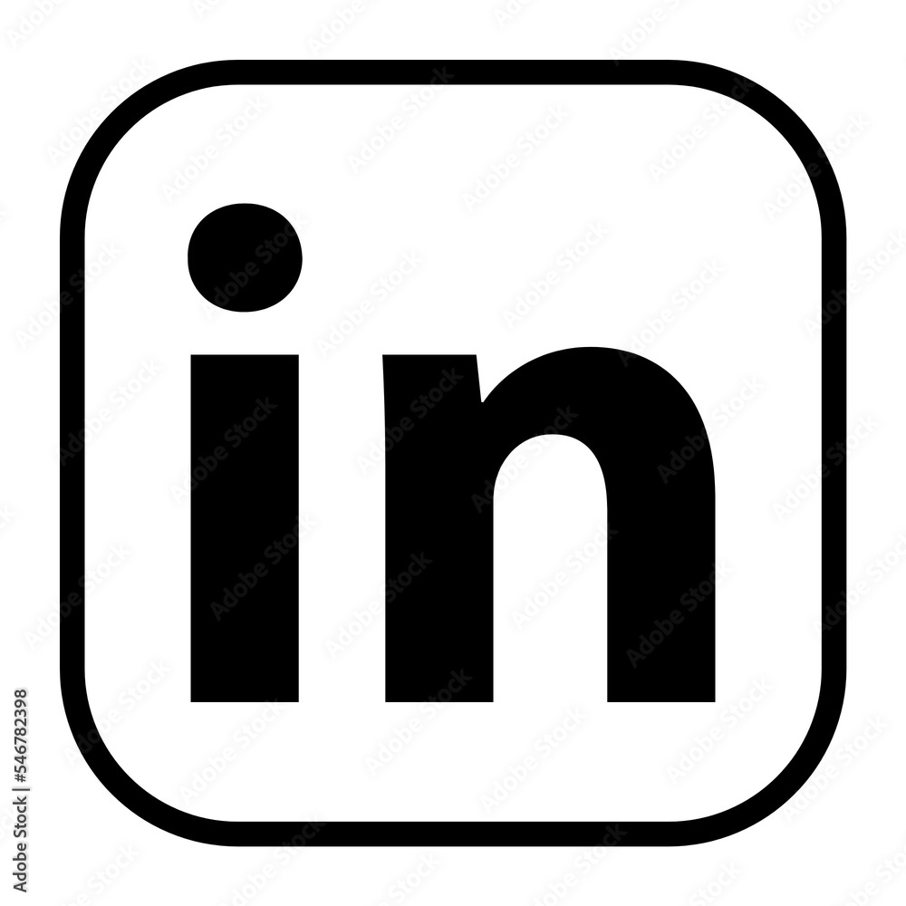 LinkedIn logo icon transparent png Stock Illustration | Adobe Stock