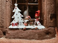 Christmas Decoration In A House In Alsace