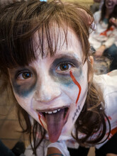 Spooky Zombie Girl. Halloween UGC Portrait 