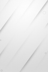 Poster - Modern abstract minimalist shapes background wallpaper. White and gray light shapes backdrop