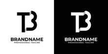 Letter TB Or BT Monogram Logo, Suitable For Any Business With TB Or BT Initials.